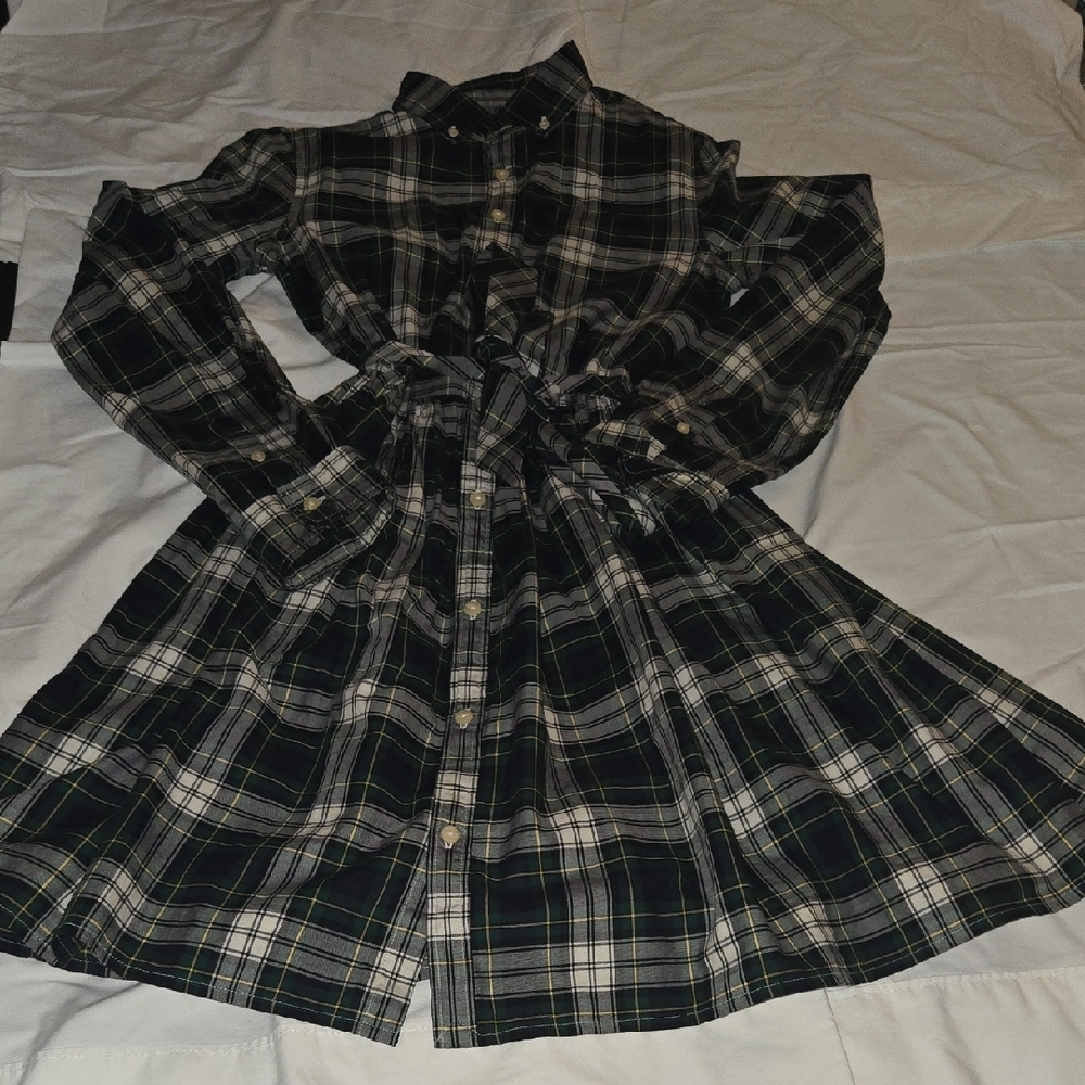 Polo by Ralph Lauren Kids Plaid Dress - Black and Green